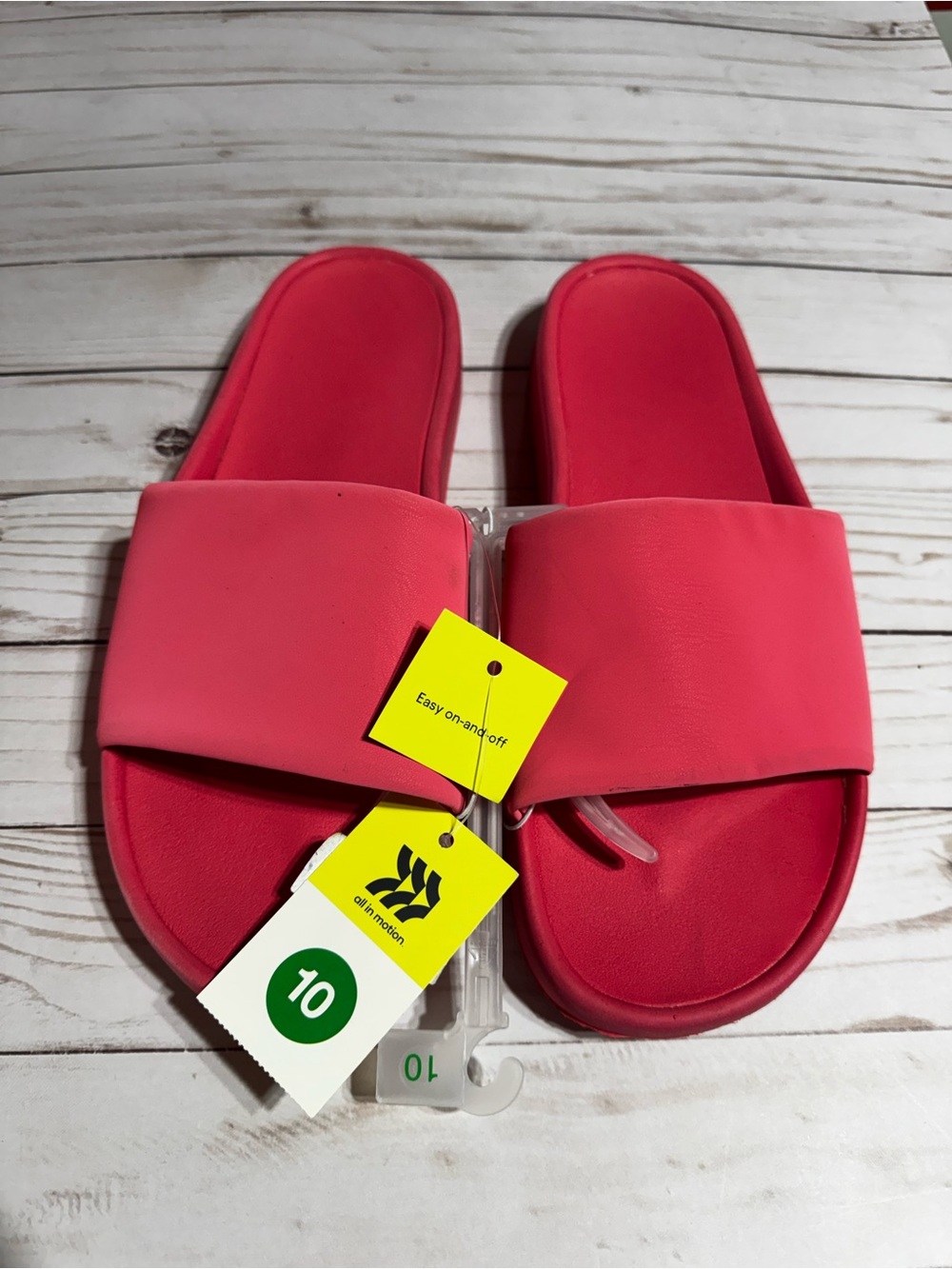 all in motion Coral Pink Slide Sandals for Women